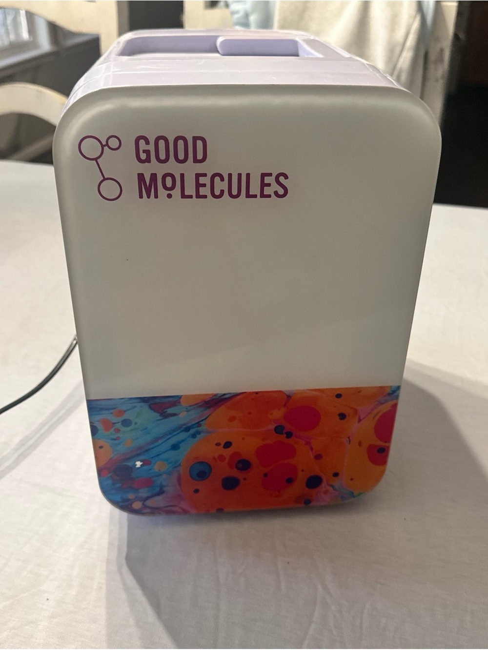 Good Molecules Mini Fridge - White with Multicolor Accent